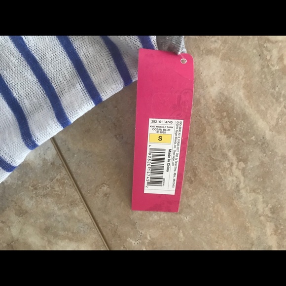 NWT Xhilaration Knit Striped Cropped Muscle Tank - Picture 3 of 4